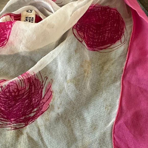 Vintage 60’s Vera Pink Design Silk Head Scarf - Picture 6 of 9